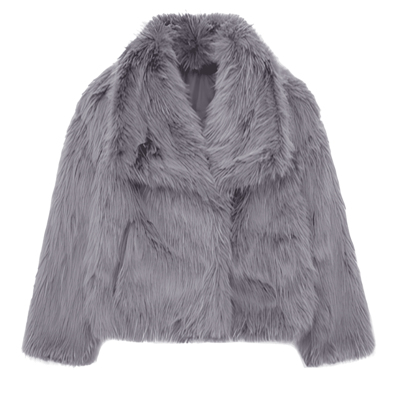 Donna - Giacca invernale in pelliccia sintetica - Capispalla alla moda