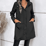 Donna - Giacca lunga autunnale - Collo alto