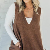 Donna - Gilet a maglia larga - Maglia morbida
