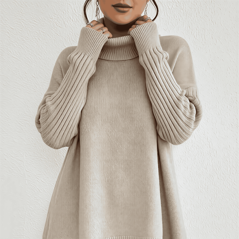 Donna - Maglia a collo alto - Vestibilità oversize
