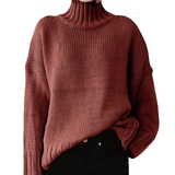 Donna - Maglia a maglia grossa con collo alto