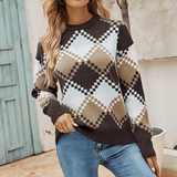Donna - Maglia a quadri - Stile vintage