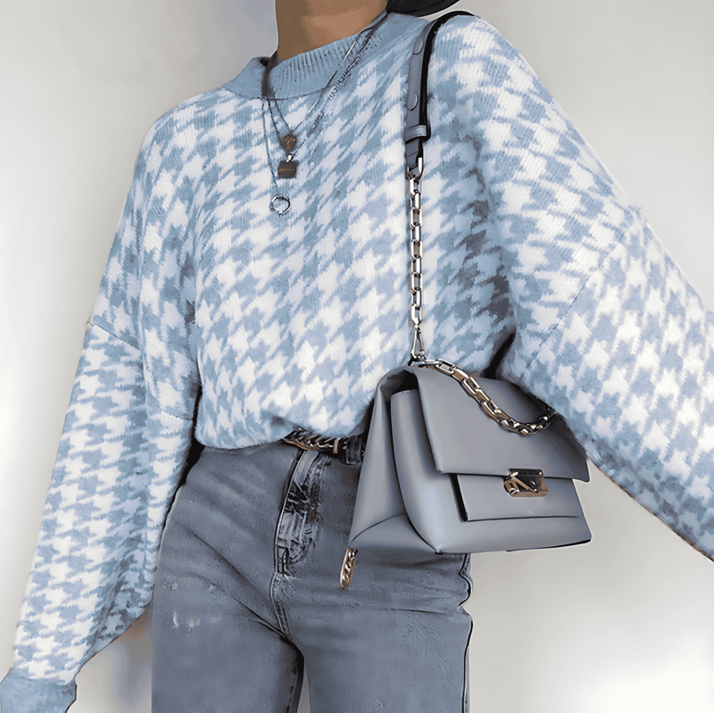 Donna - Maglia casual - Maglia con motivo a quadri