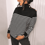 Donna - Maglia oversize - Colletto in piedi
