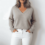 Donna - Maglia oversize con scollo a V