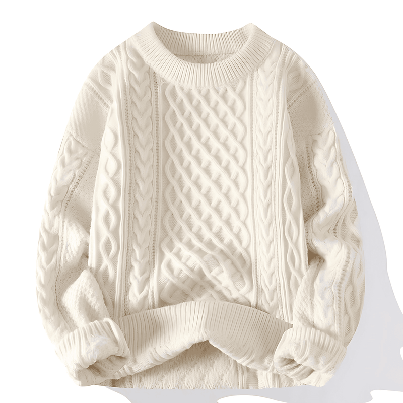Donna - Maglione a maglia a coste - girocollo