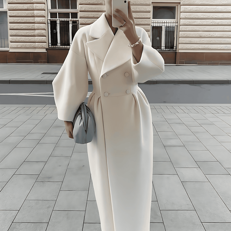 Donna - Maxi cappotto doppiopetto - Stile elegante