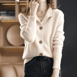 Donna - Lussuoso cardigan in maglia - Strato accogliente ed elegante
