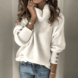 Donna - Pullover leggero a collo alto - Stile accogliente