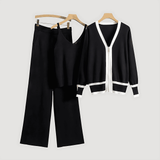 Donna - Set di pigiameria in maglia a 3 pezzi