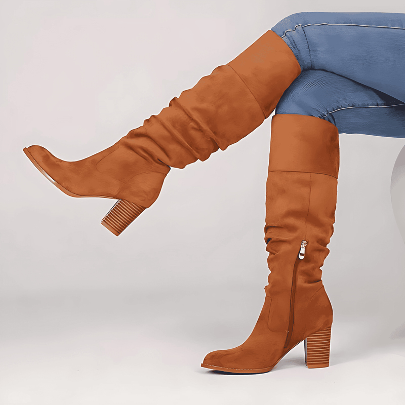 Donna - Stivali al ginocchio - Stile tacco a blocco
