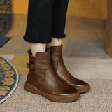 Donna - Stivali alla caviglia - Design con fibbia laterale