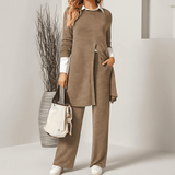 Donna - Tuta due pezzi in maglia morbida - vestibilità rilassata