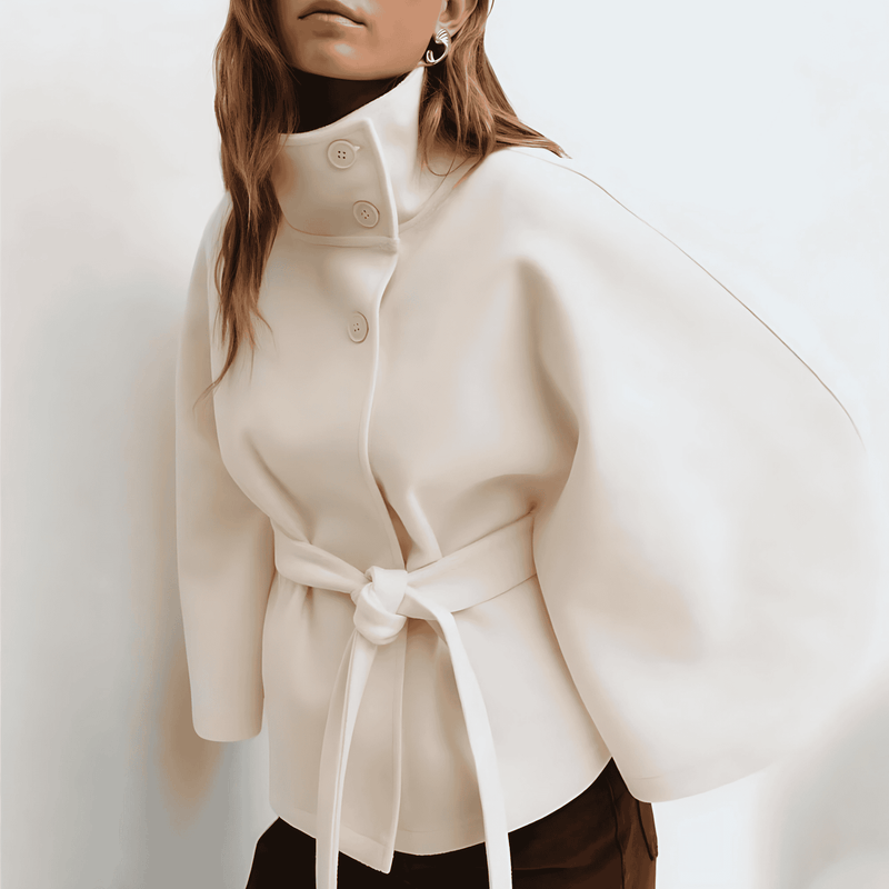 Donna - Giacca elegante fluida con cintura