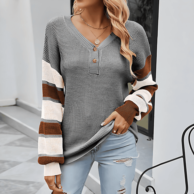 Donne - Maglia patchwork - Stile alla moda