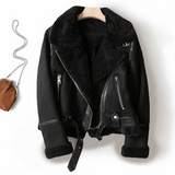 Donna - Giacca biker - Zip asimmetrica e collo foderato