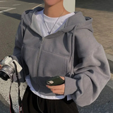 Felpa Oversized da Donna – Con Zip e Cappuccio, Adatta per Casual e Loungewear