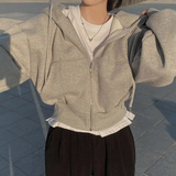 Felpa Oversized da Donna – Con Zip e Cappuccio, Adatta per Casual e Loungewear