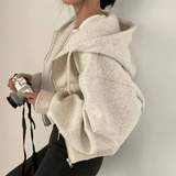 Felpa Oversized da Donna – Con Zip e Cappuccio, Adatta per Casual e Loungewear