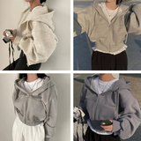 Felpa Oversized da Donna – Con Zip e Cappuccio, Adatta per Casual e Loungewear