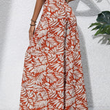 Pantaloni palazzo da donna a vita alta con stampa floreale - Fluidi ed eleganti