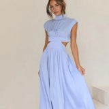 Abito Femminile Scollo Ingiottito – Adatto per Occasioni Festive, Con Dettagli Cut-Out