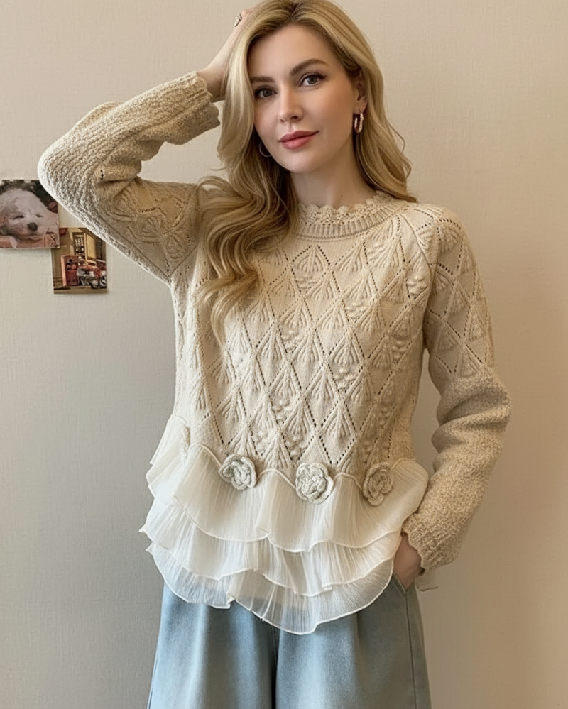 Cardigan Oversize Donna – Con Rouches, Adatto per Primavera e Autunno