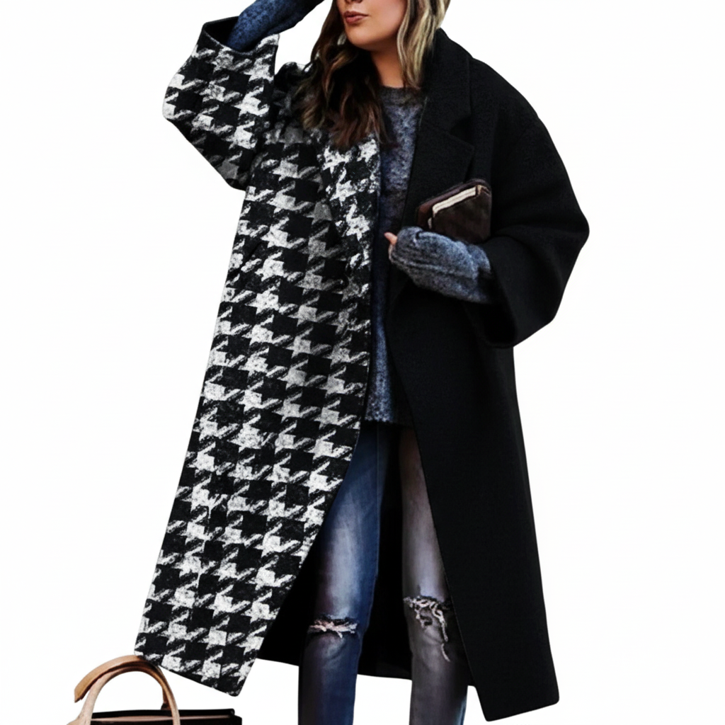 Donna - Cappotto lungo taglia forte - misto lana