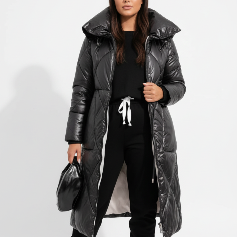 Donna - Giacca Puffer lunga a collo alto