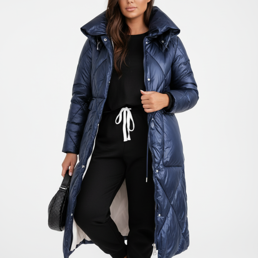 Donna - Giacca Puffer lunga a collo alto
