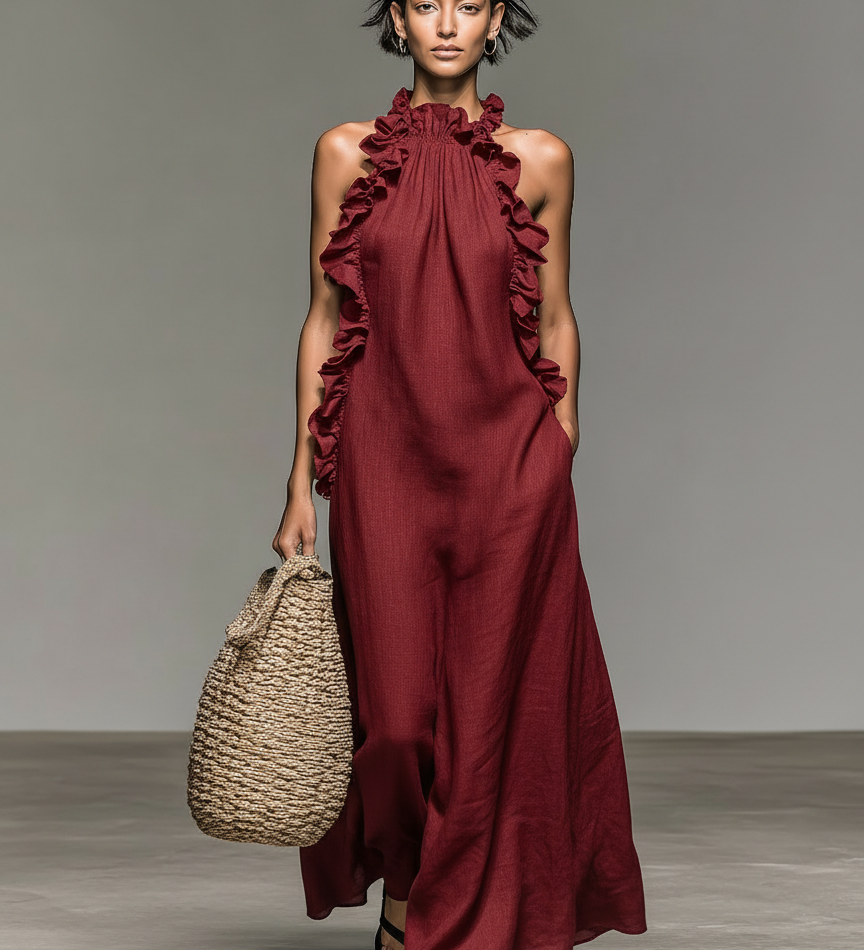 Kaisa™ | Abito Maxy con Tasche