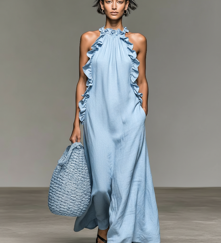 Kaisa™ | Abito Maxy con Tasche