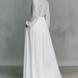 Abito maxi da donna con bottoni frontali - Morbido ed elegante