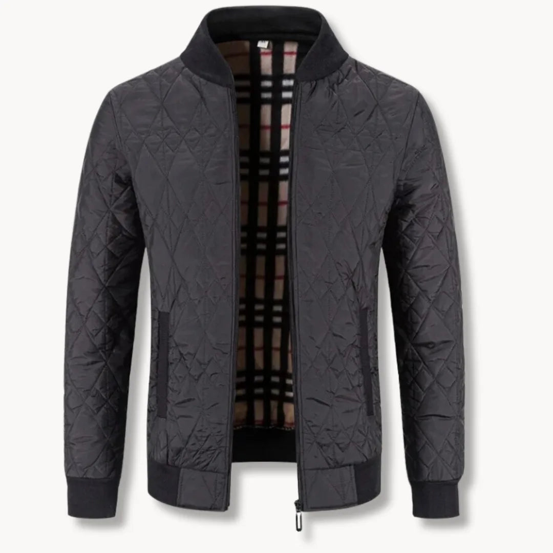 Giacca da Uomo Trapuntata – Con Zip, Adatta per Autunno e Inverno