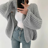 Donna - Cardigan vintage con maniche a lanterna