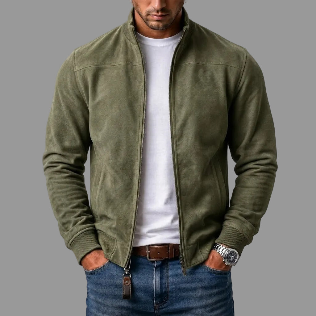 Matilde™ | Giacca in camoscio sintetico con zip