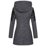 Donna - Cappotto asimmetrico con zip - Pannelli trapuntati