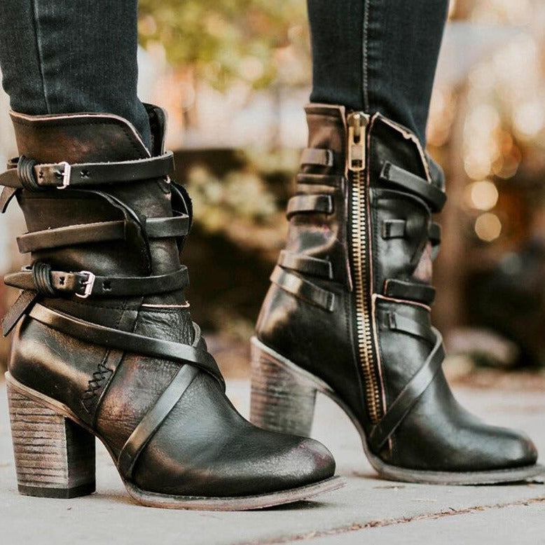 Donna - Stivaletti con tacco di sostegno - Stile chic
