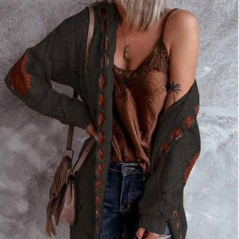 Donna - Cardigan lungo - Con cappuccio