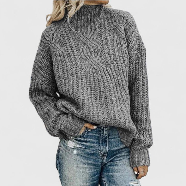 Pullover invernale da donna | a coste e a maniche lunghe