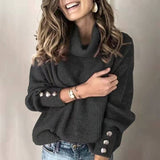 Donna - Pullover leggero a collo alto - Stile accogliente