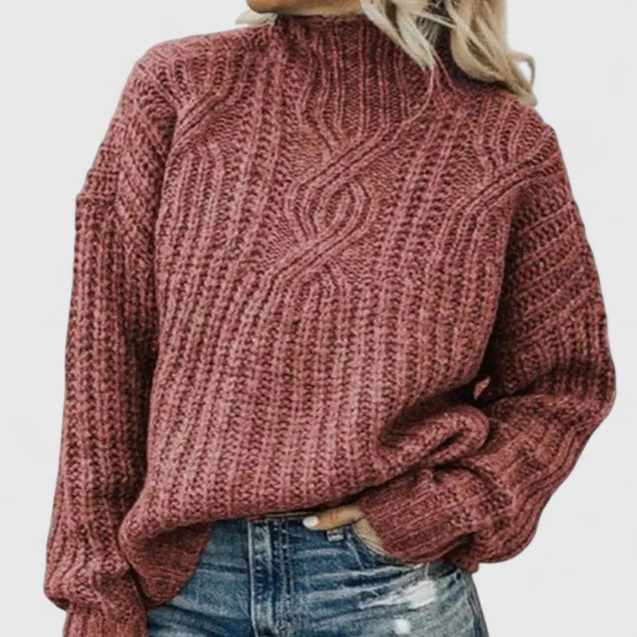Pullover invernale da donna | a coste e a maniche lunghe