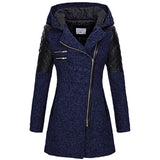 Donna - Cappotto asimmetrico con zip - Pannelli trapuntati