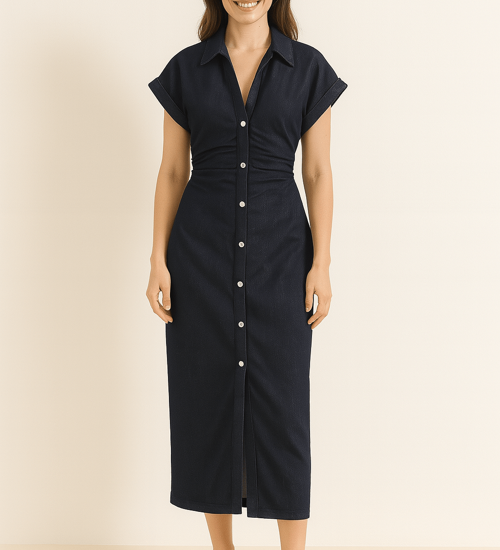 Abito Camicia Donna | Colletto Camicia e Bottoni su tutta la Lunghezza