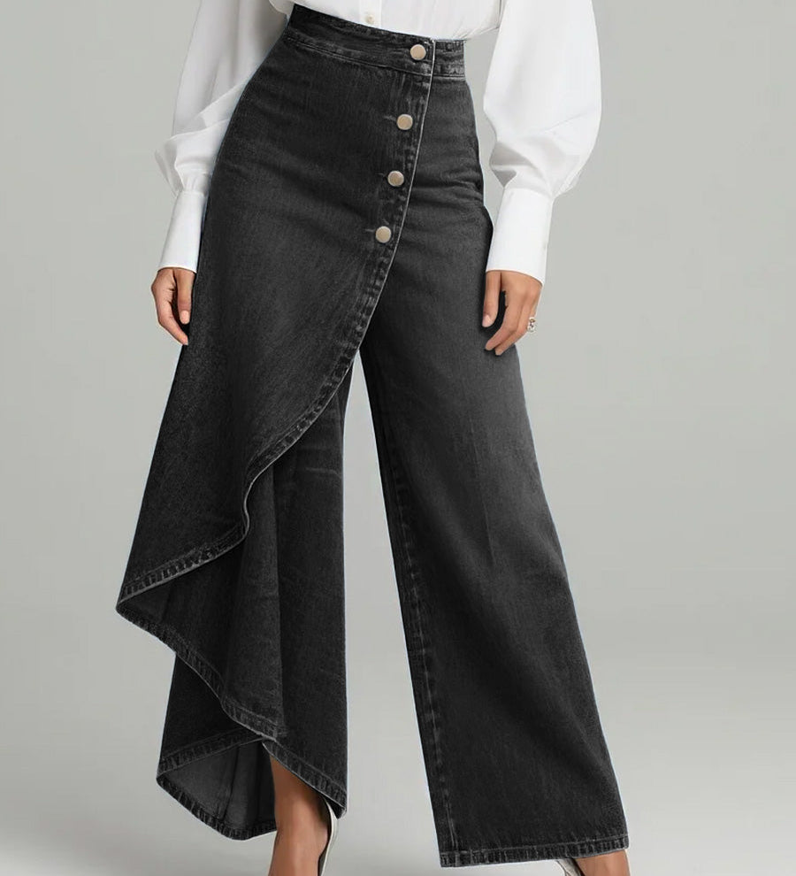 Pantaloni a vita alta da donna | Asimmetrici e a gamba larga