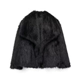 Donna - Giacca elegante in pelliccia sintetica - Stile accogliente