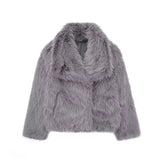 Donna - Giacca elegante in pelliccia sintetica - Stile accogliente