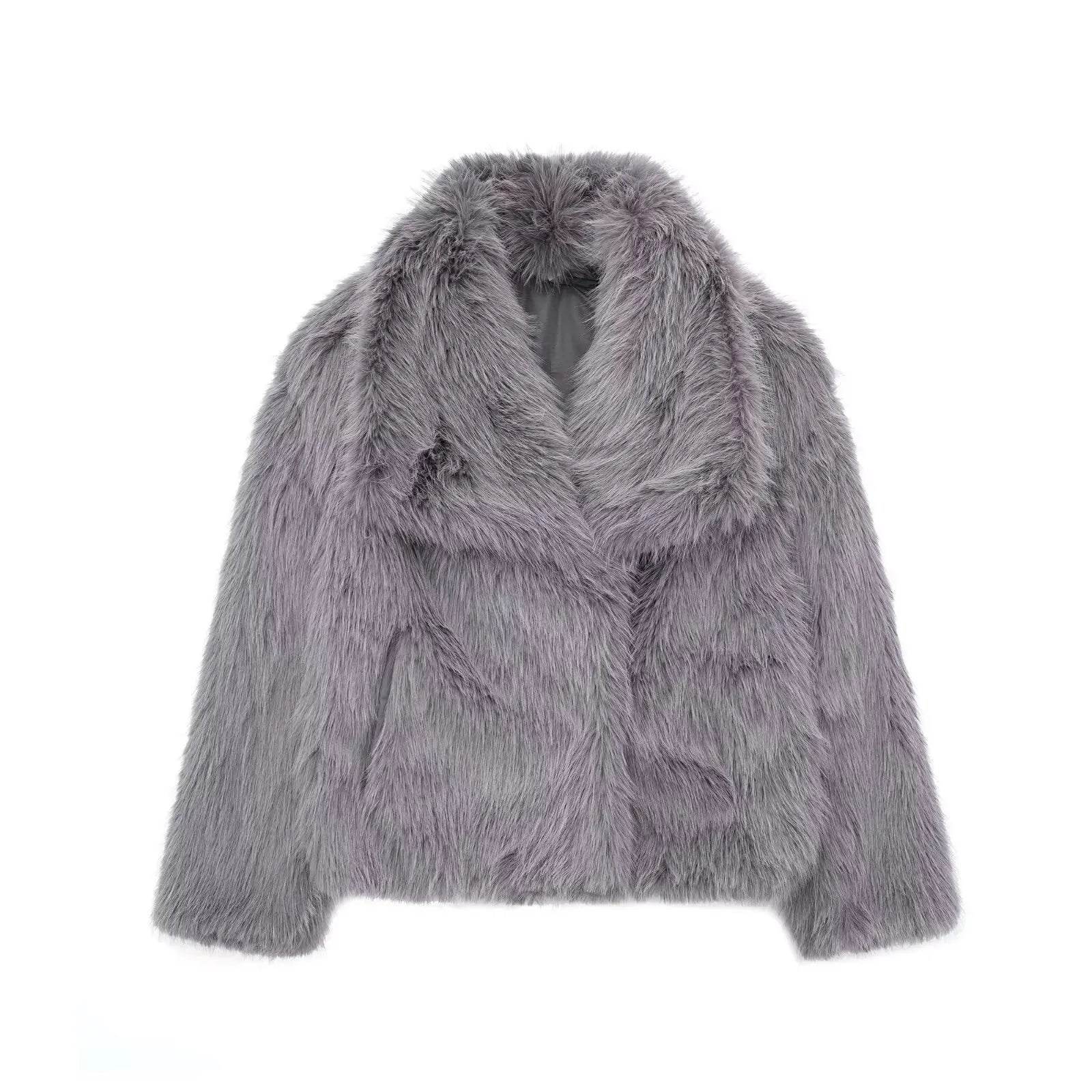 Donna - Giacca elegante in pelliccia sintetica - Stile accogliente