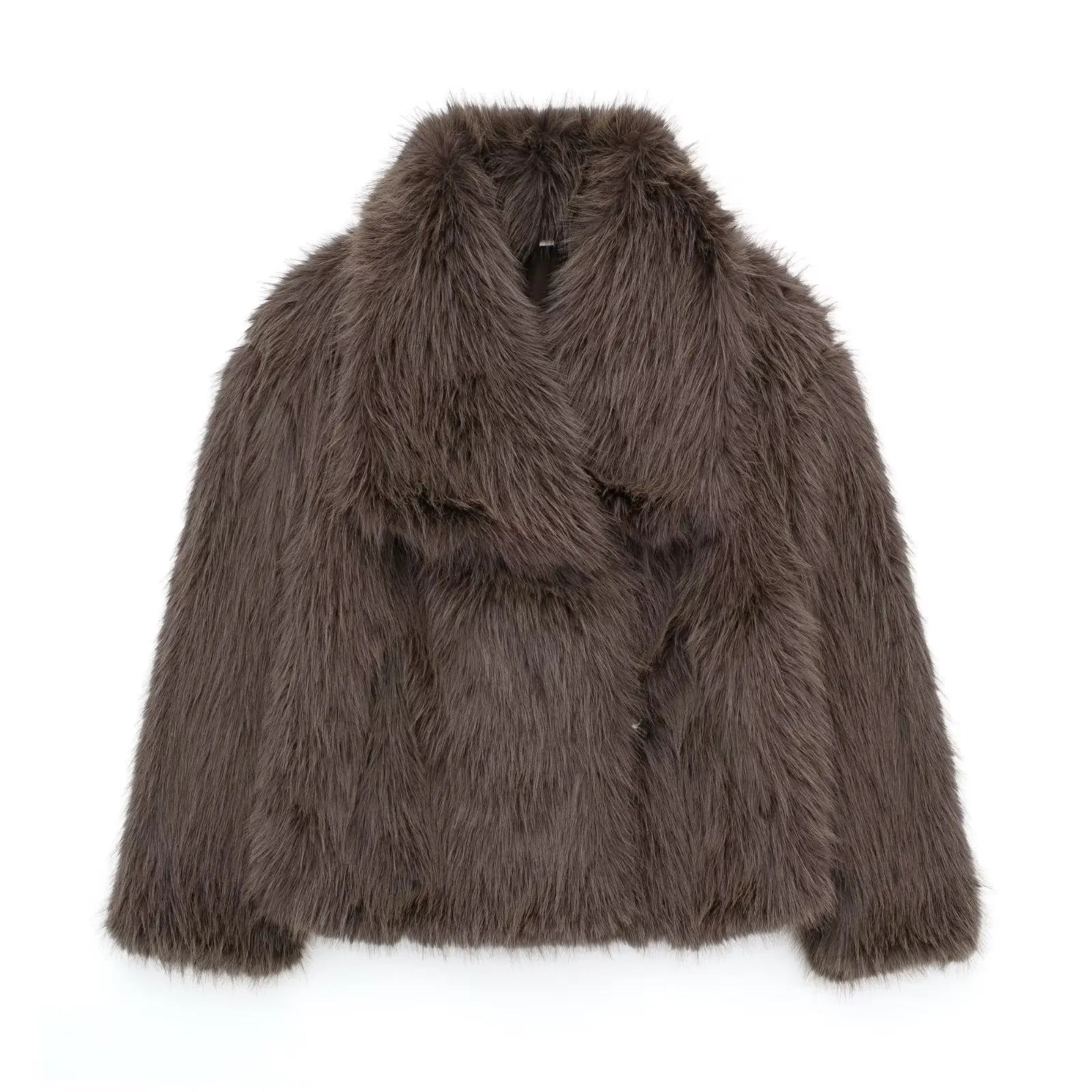 Donna - Giacca elegante in pelliccia sintetica - Stile accogliente