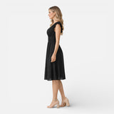 Abito Midi Donna in Pizzo Sangallo – Stile Elegante con Scollo a V